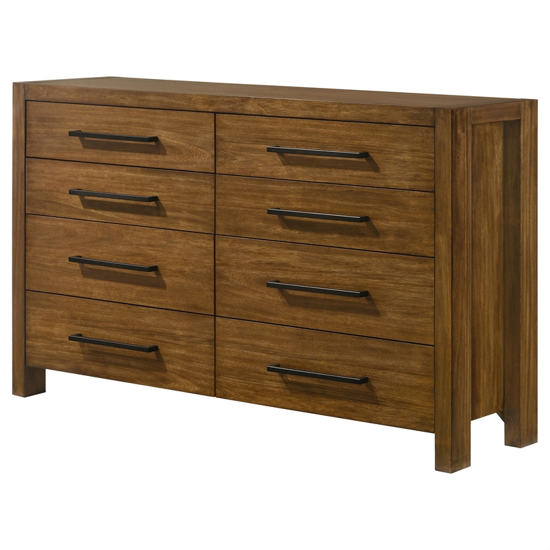 Coaster Adderley 8-Drawer Transitional Wood Dresser in Warm Brown