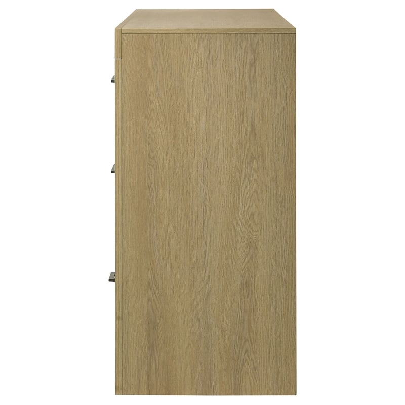 Coaster Hendricks 6-Drawer Transitional Wood Dresser Cabinet in Light Oak