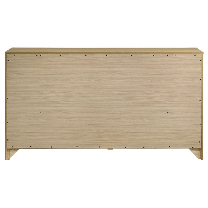 Coaster Hendricks 6-Drawer Transitional Wood Dresser Cabinet in Light Oak