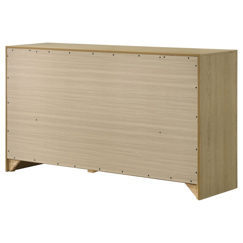 Coaster Hendricks 6-Drawer Transitional Wood Dresser Cabinet in Light Oak