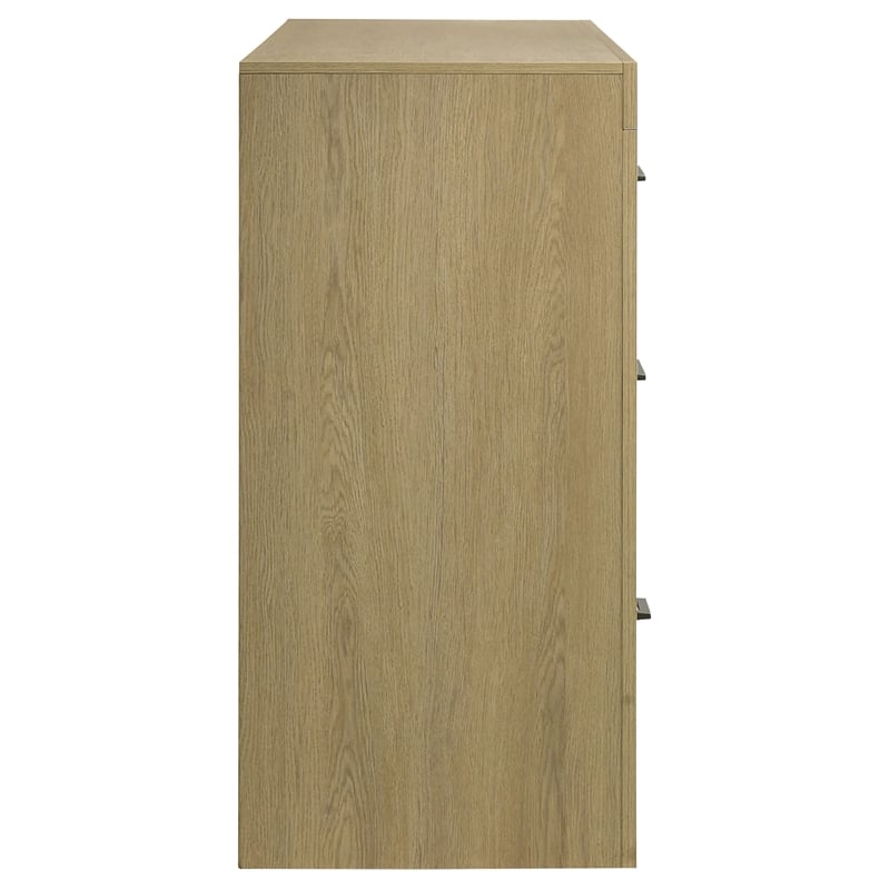 Coaster Hendricks 6-Drawer Transitional Wood Dresser Cabinet in Light Oak