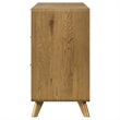 Coaster Bennett 6-Drawer Mid-Century Wood Dresser Cabinet in Light Oak