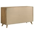 Coaster Bennett 6-Drawer Mid-Century Wood Dresser Cabinet in Light Oak