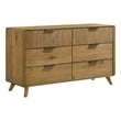 Coaster Bennett 6-Drawer Mid-Century Wood Dresser Cabinet in Light Oak