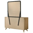 Coaster Bennett 6-Drawer Mid-Century Wood Dresser and Mirror Set in Light Oak