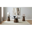 Coaster Franklin 3-Piece Round Wood Coffee Table Set in Gray/Dark Brown