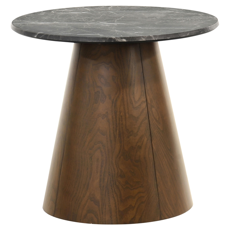 Coaster Franklin 3-Piece Round Wood Coffee Table Set in Gray/Dark Brown
