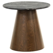 Coaster Franklin 3-Piece Round Wood Coffee Table Set in Gray/Dark Brown