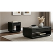 Coaster Leandro 2-Piece Wood Coffee and End Table Set in Burnished Black