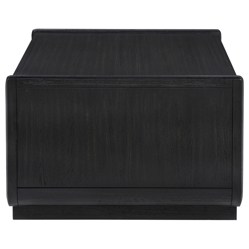 Coaster Leandro 2-Piece Wood Coffee and End Table Set in Burnished Black