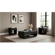 Coaster Leandro 3-Piece Wood Coffee and End Table Set in Burnished Black