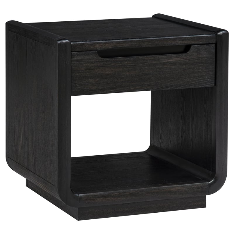 Coaster Leandro 3-Piece Wood Coffee and End Table Set in Burnished Black