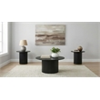 Coaster Hamlyn 3-Piece Round Wood Fluted Coffee and End Table Set in Black