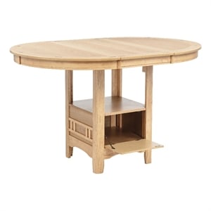 Coaster Lavon Oval Transitional Wood Counter Height Dining Table in Light Oak