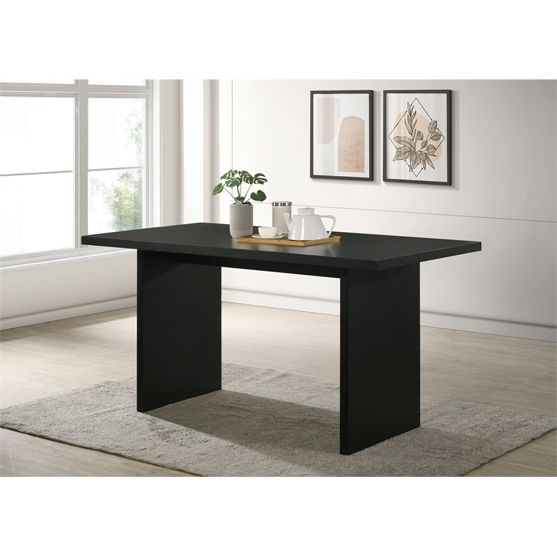 Coaster Decker 70-Inch Wood Counter Height Dining Table in Black
