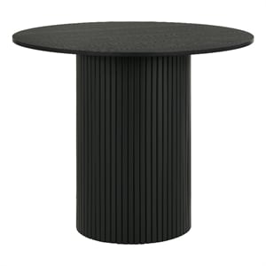 Coaster Hamlyn Round Fluted Wood Counter Height Dining Table in Black