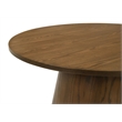 Coaster Franklin Round Pedestal Wood Side End Table in Dark Brown