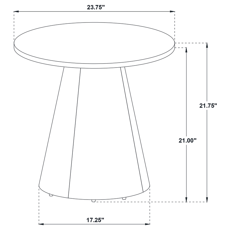 Coaster Franklin Round Pedestal Wood Side End Table in Dark Brown