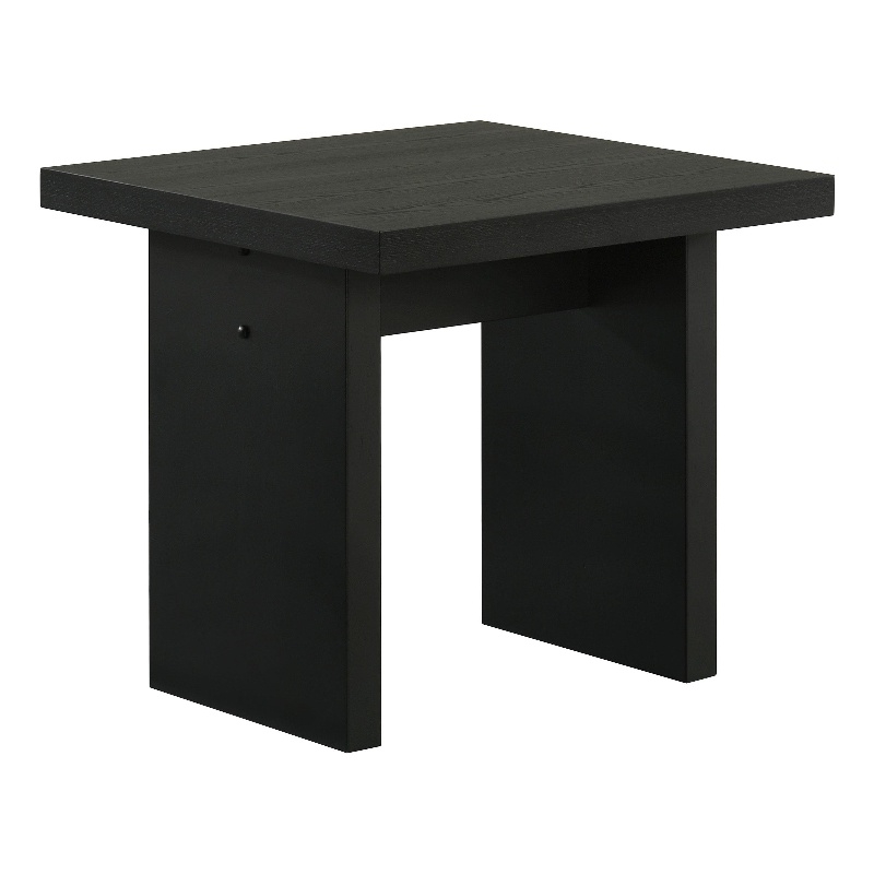 Coaster Decker Square Wood Occasional Side End Table in Black