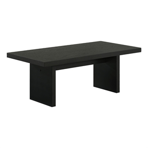 Coaster Decker 47-Inch Rectangular Wood Cocktail Coffee Table in Black
