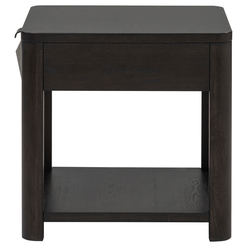 Coaster Marcelo Square Transitional Wood End Table in Coffee