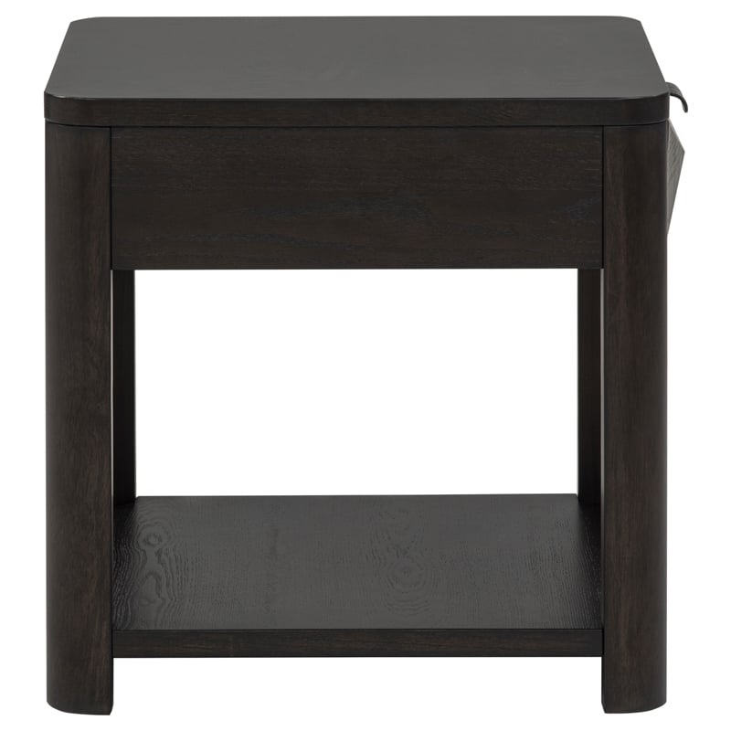 Coaster Marcelo Square Transitional Wood End Table in Coffee