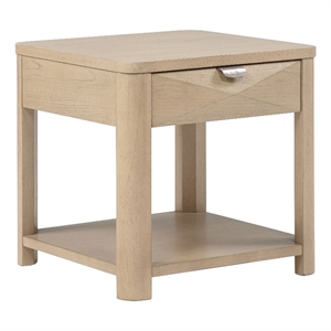 Coaster Marcelo Square Transitional Wood End Table in Light Elm