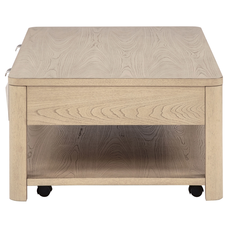 Coaster Marcelo Rectangular Transitional Wood Coffee Table in Light Elm