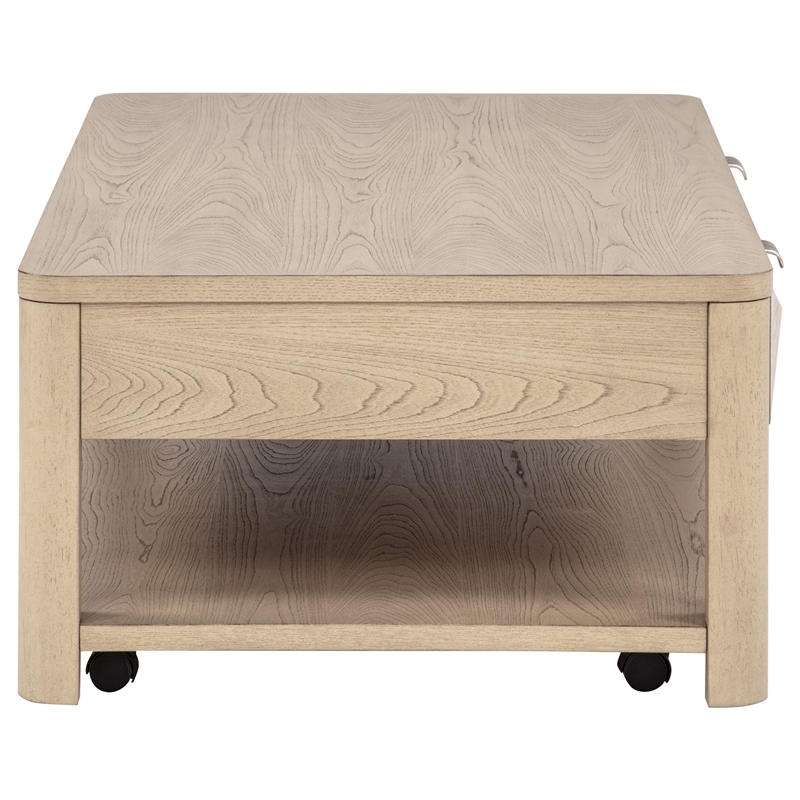 Coaster Marcelo Rectangular Transitional Wood Coffee Table in Light Elm