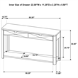 Coaster Marcelo Rectangular Transitional Wood Sofa Console Table in Coffee