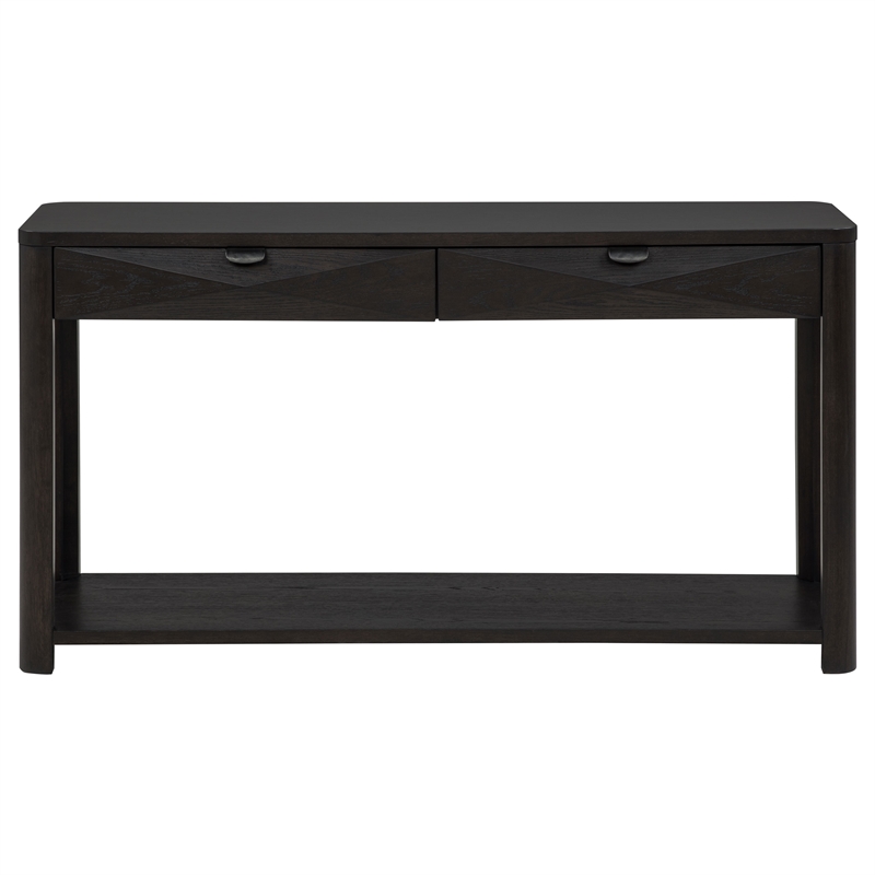 Coaster Marcelo Rectangular Transitional Wood Sofa Console Table in Coffee