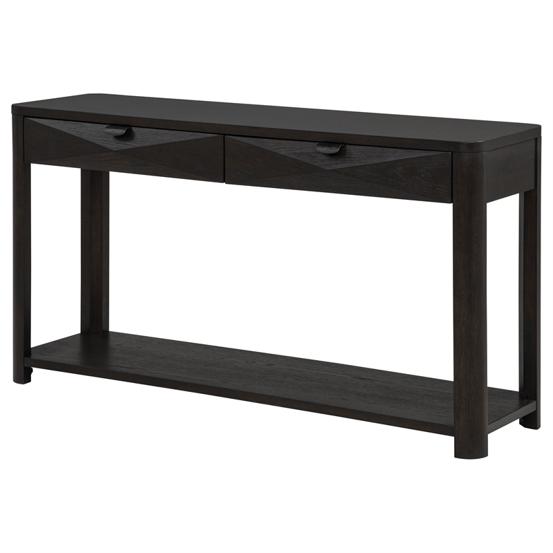 Coaster Marcelo Rectangular Transitional Wood Sofa Console Table in Coffee