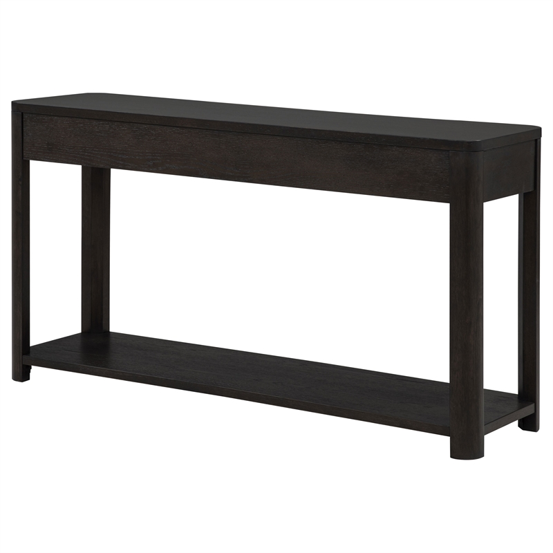 Coaster Marcelo Rectangular Transitional Wood Sofa Console Table in Coffee
