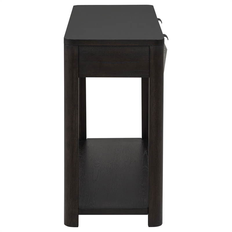 Coaster Marcelo Rectangular Transitional Wood Sofa Console Table in Coffee