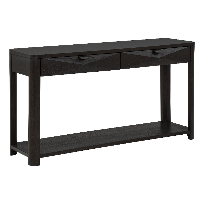 Coaster Marcelo Rectangular Transitional Wood Sofa Console Table in Coffee