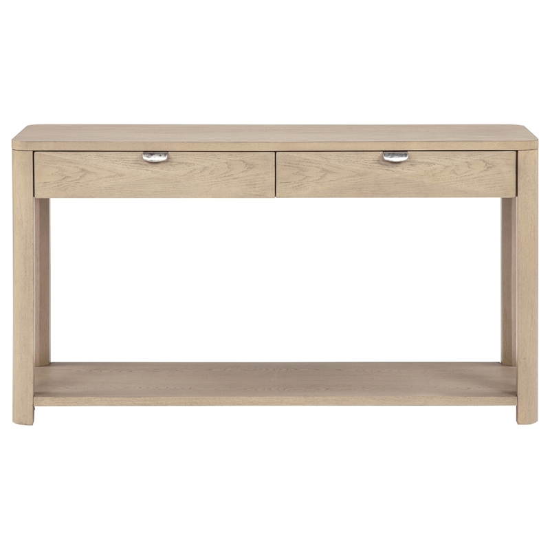 Coaster Marcelo Rectangular Transitional Wood Sofa Console Table in Light Elm