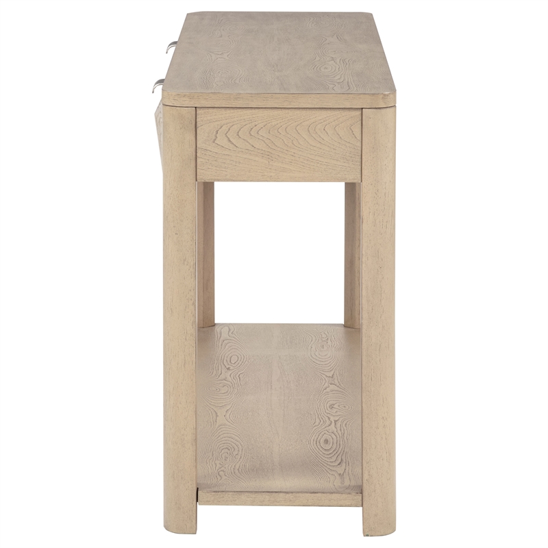 Coaster Marcelo Rectangular Transitional Wood Sofa Console Table in Light Elm
