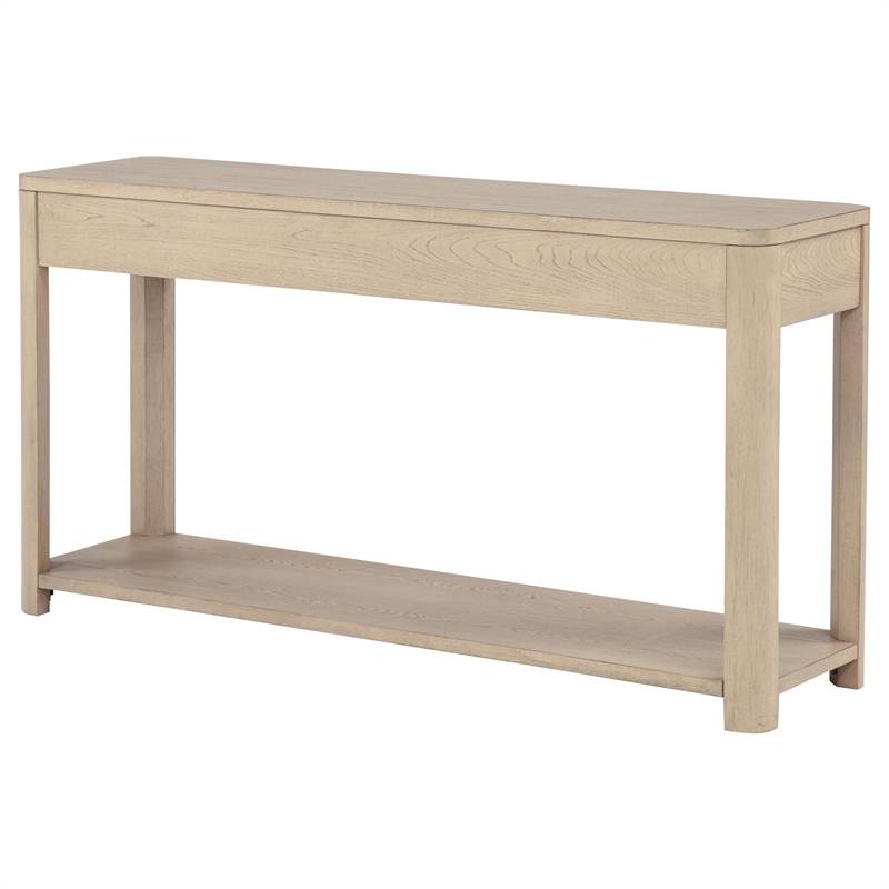Coaster Marcelo Rectangular Transitional Wood Sofa Console Table in Light Elm