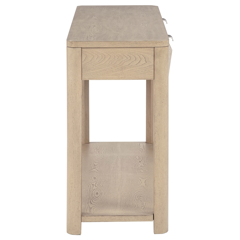 Coaster Marcelo Rectangular Transitional Wood Sofa Console Table in Light Elm