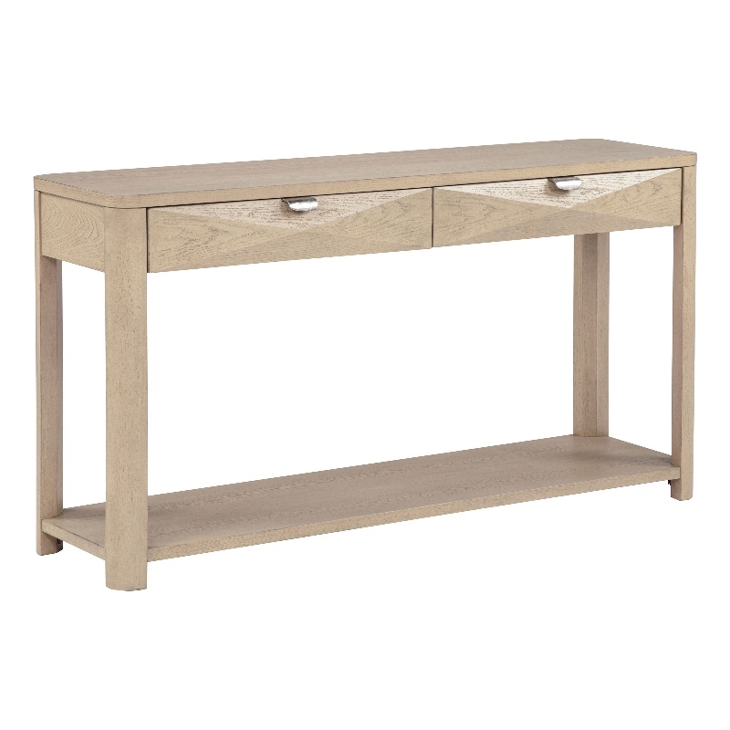 Coaster Marcelo Rectangular Transitional Wood Sofa Console Table in Light Elm