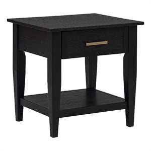 Coaster Lindenton Rectangular Wood Occasional Side End Table in Black