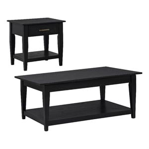 Coaster Lindenton 2-Piece Wood Lift-Top Coffee Table Set in Black