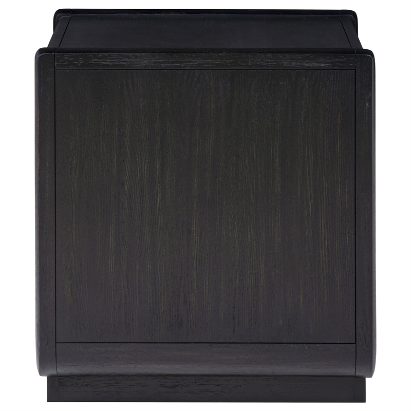 Coaster Leandro Rectangular Wood Occasional Side End Table in Burnished Black