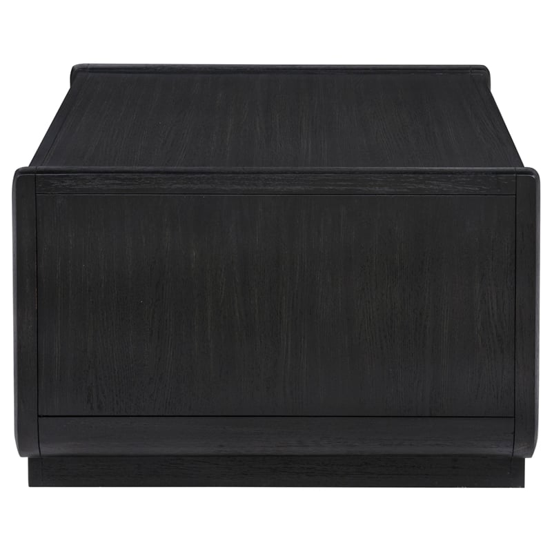 Coaster Leandro Rectangular Wood Cocktail Coffee Table in Burnished Black