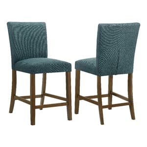 Coaster Paxton 24.5&quot Fabric Upholstered Counter Height Chair in Teal Blue