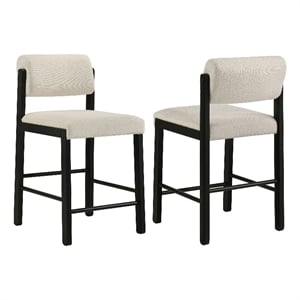 Coaster Kehoe 25&quot Upholstered Wood Counter Chair in Cream/Black