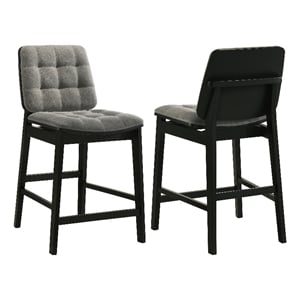 Coaster Redbridge 24.75&quot Wood Counter Chair in Gray/Black