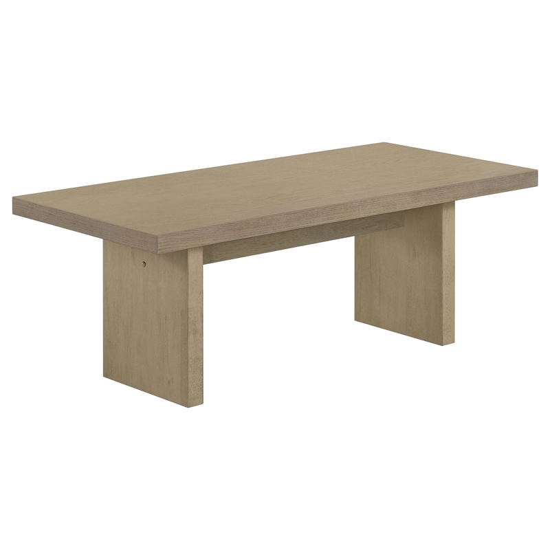 Coaster Decker 2-Piece Transitional Wood Coffee and End Table Set in Natural Oak