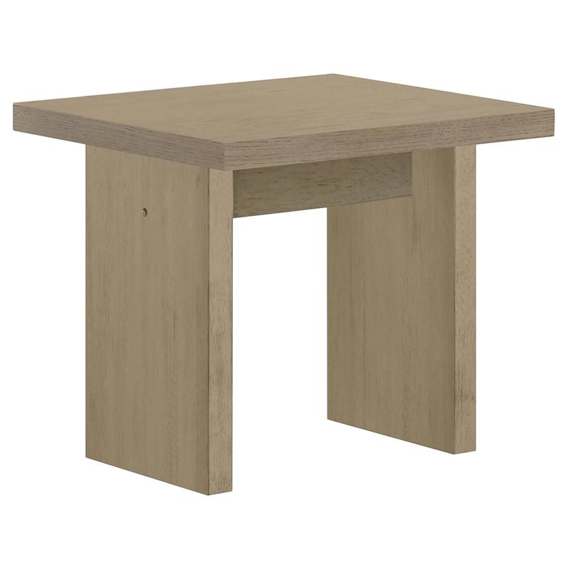 Coaster Decker 2-Piece Transitional Wood Coffee and End Table Set in Natural Oak