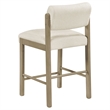 Coaster Hamlyn 5-Piece Wood and Fabric Counter Height Dining Set in Cream/Oak